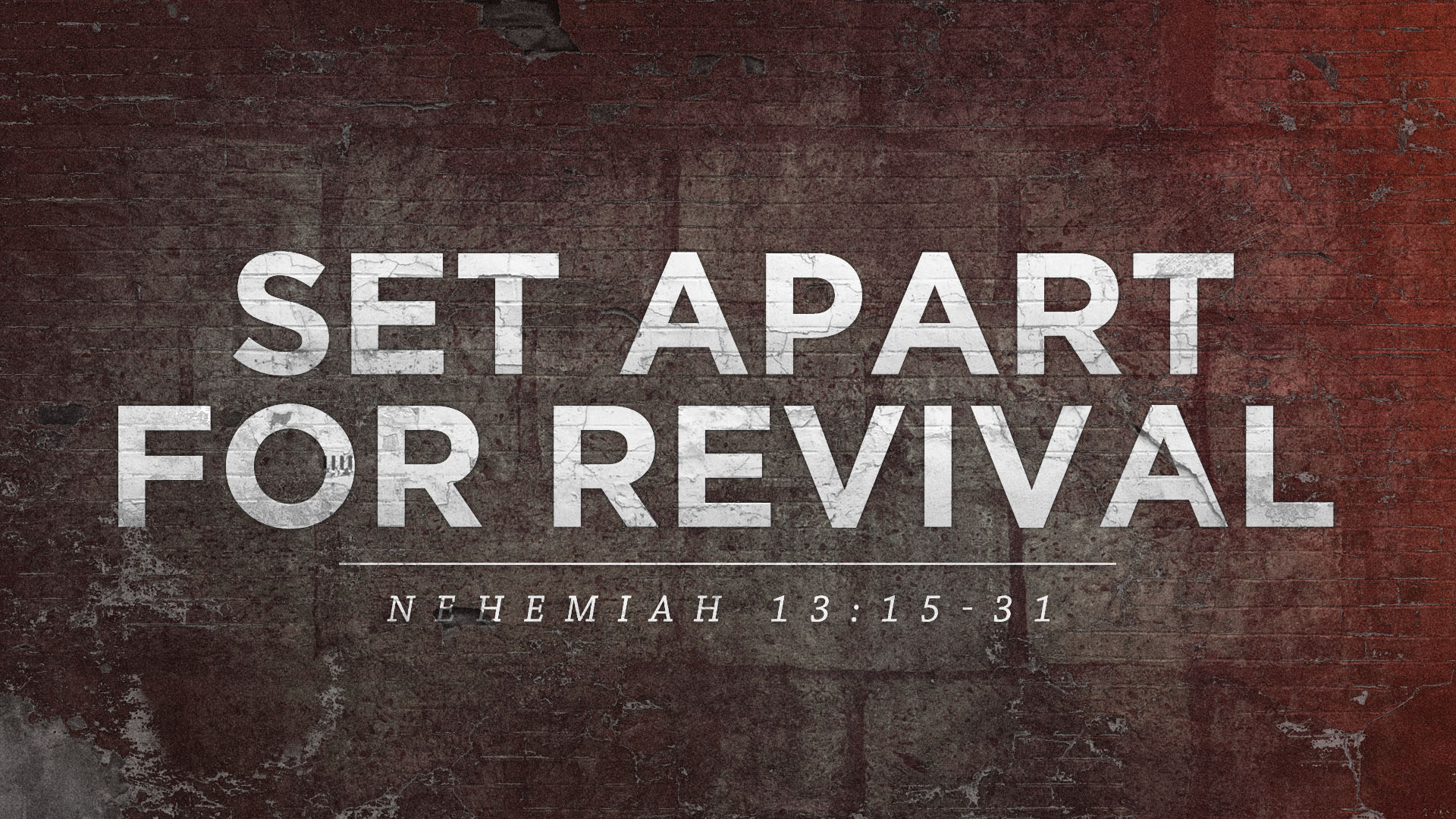 Set Apart for Revival