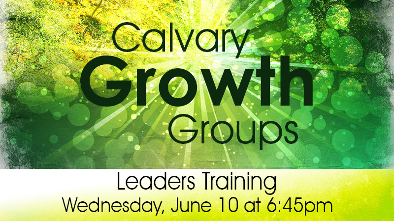 Growth Group Leaders Training