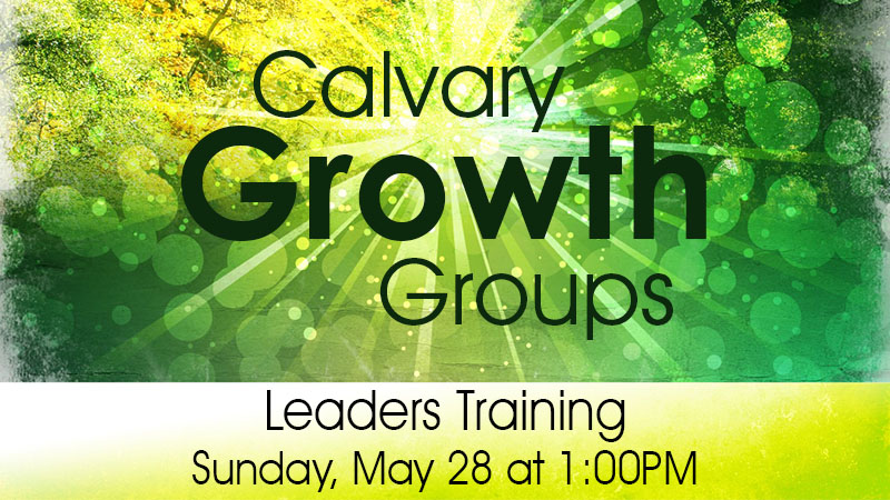 Growth Group Leaders Training